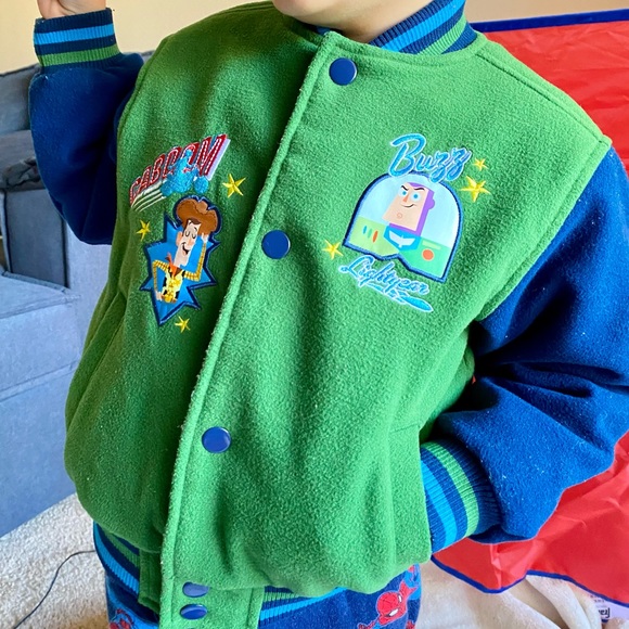 Toy Story Disney Toddler 3T Varsity Jacket Coat With Buzz Lightyear And Woody. - Picture 4 of 5